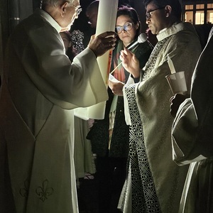 Vorbereitung zum Einzug in die Kirche