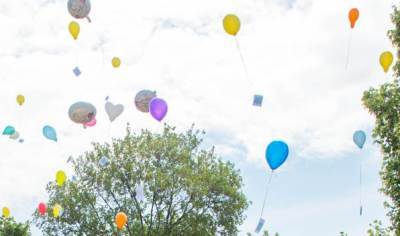 Luftballons als Zeichen für den Frieden