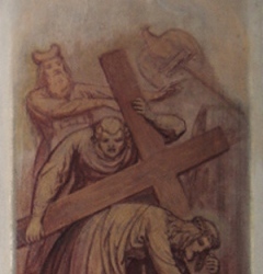 Jesus fällt zum zweiten Mal unter dem Kreuz